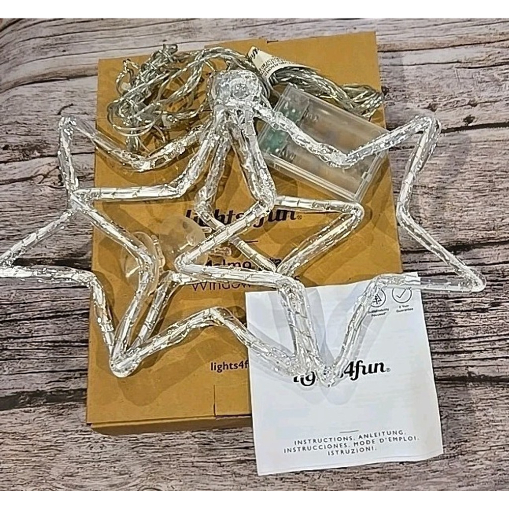 Lights4Fun Malmo Star Window Lights Three Star Lights Approx 8×7" Each (C2)